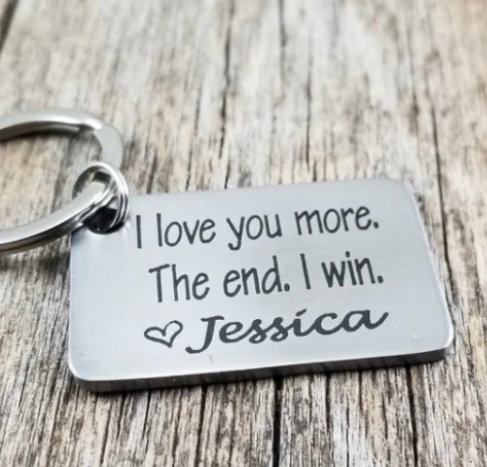 Engraved Stainless Steel Key Chains