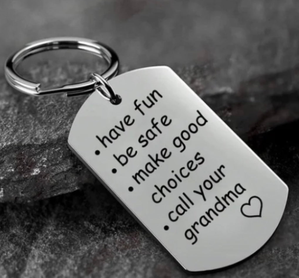 Engraved Stainless Steel Key Chains