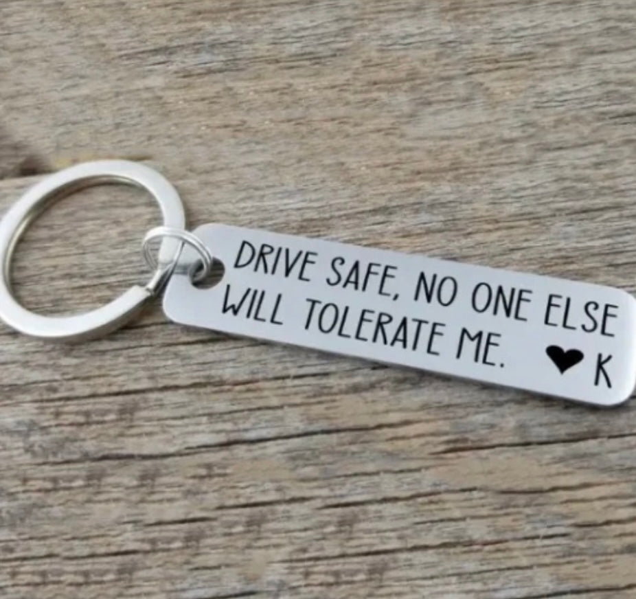 Engraved Stainless Steel Key Chains