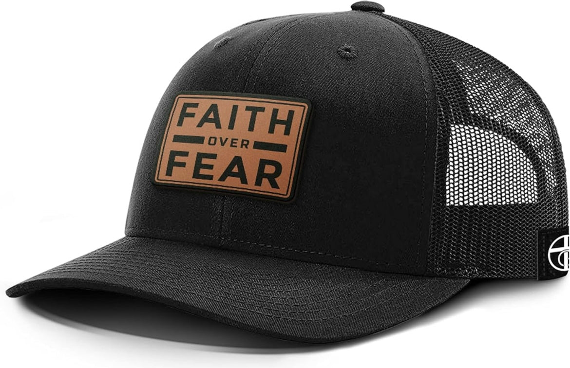 Richardson 112 Leather Patch Engraved Trucker Hat