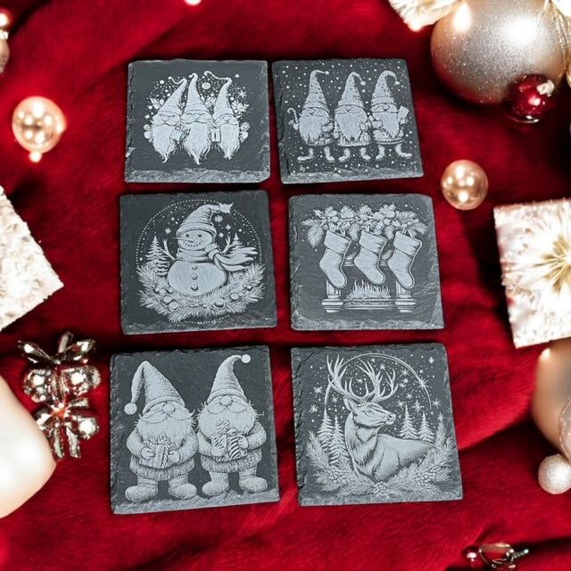 Custom Laser Engraved Slate Coaster