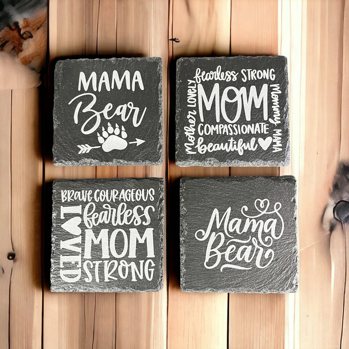 Laser-Engraved Natural Slate Coasters, Signs & Plaques