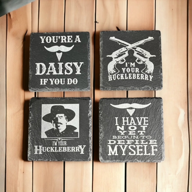 Custom Laser Engraved Slate Coaster