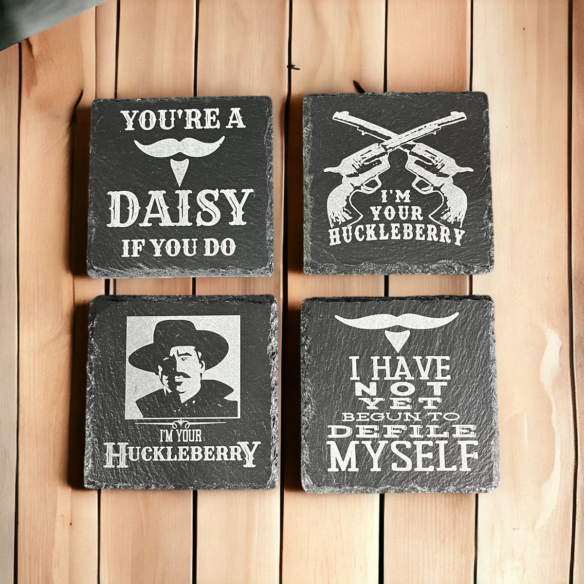 Laser-Engraved Natural Slate Coasters, Signs & Plaques