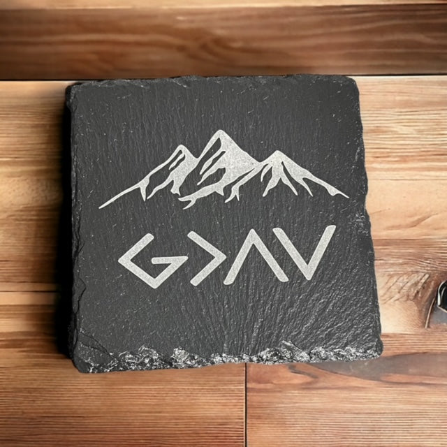 Custom Laser Engraved Slate Coaster