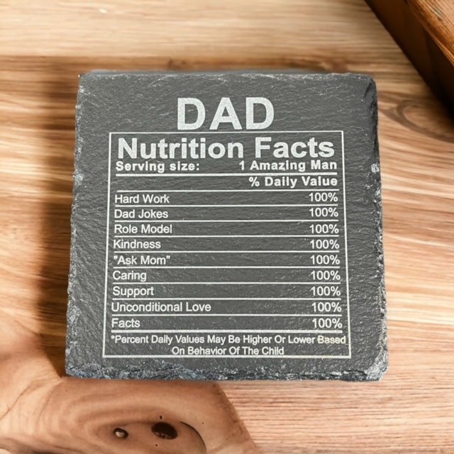 Custom Laser Engraved Slate Coaster