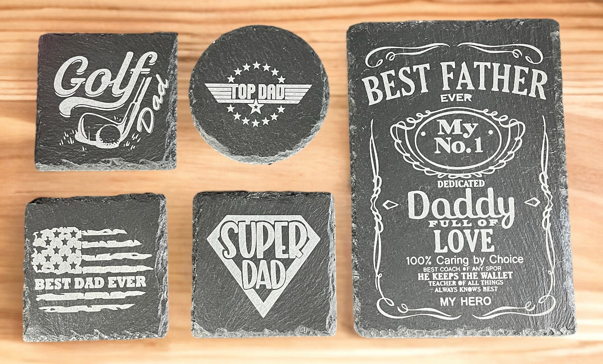 Laser-Engraved Natural Slate Coasters, Signs & Plaques