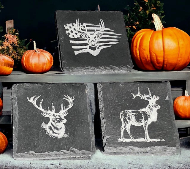 Custom Laser Engraved Slate Coaster