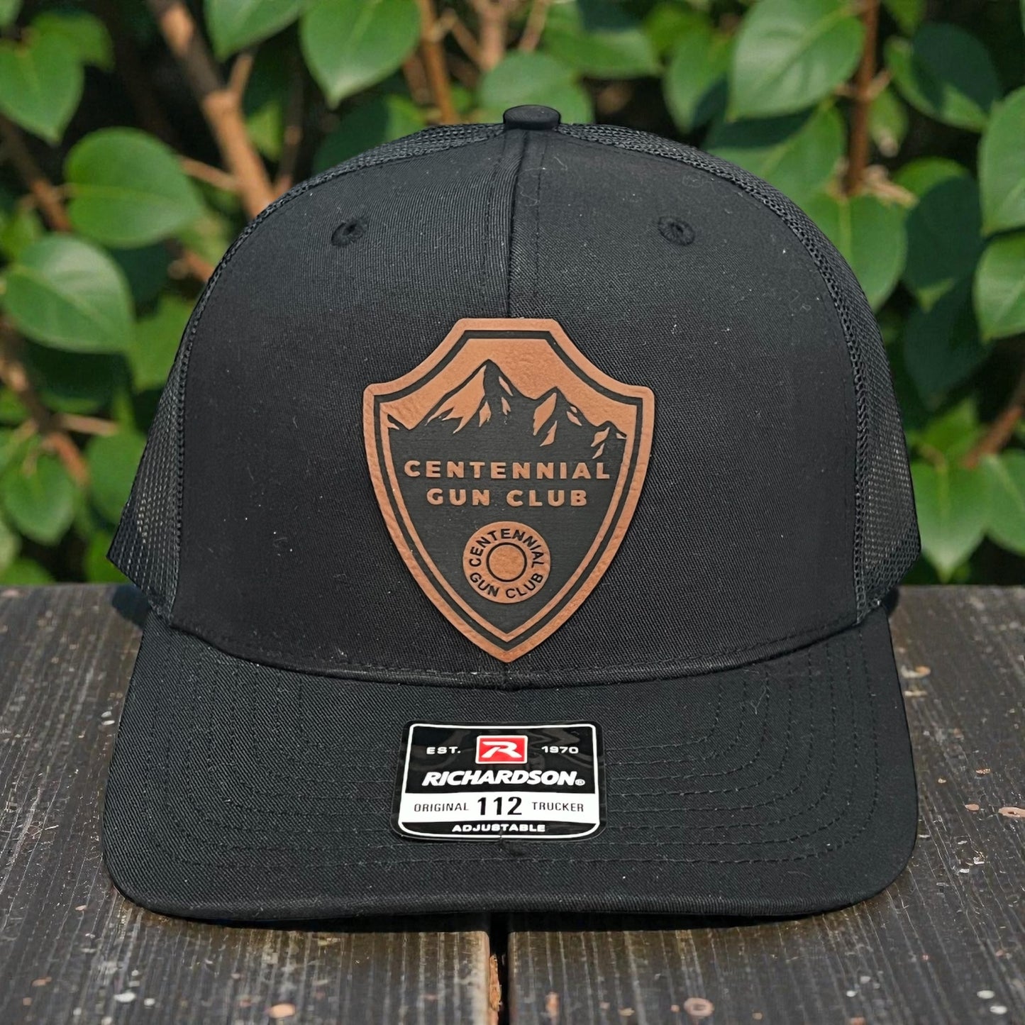 Richardson 112 Leather Patch Engraved Trucker Hat