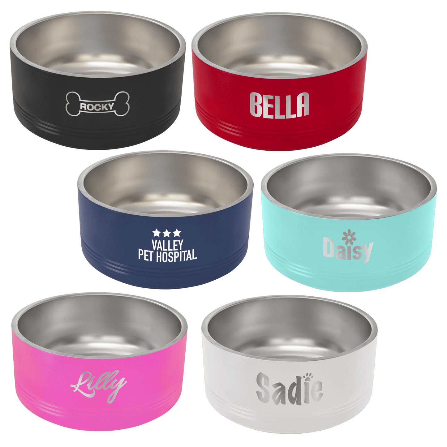 Polar Camel Laser Engraved Dog Bowls