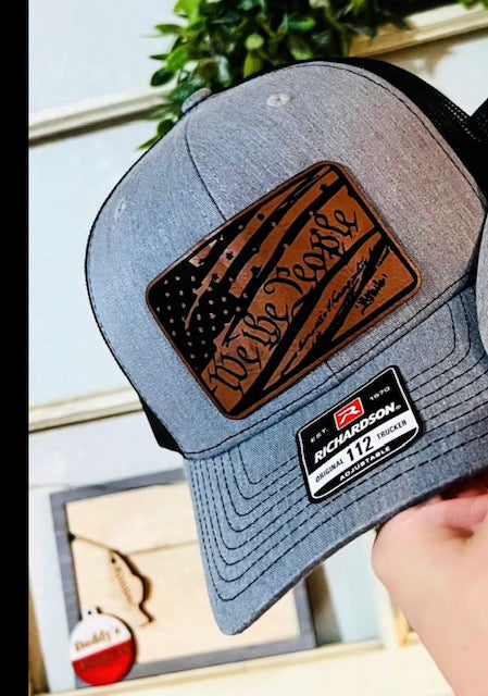 Richardson 112 Leather Patch Engraved Trucker Hat