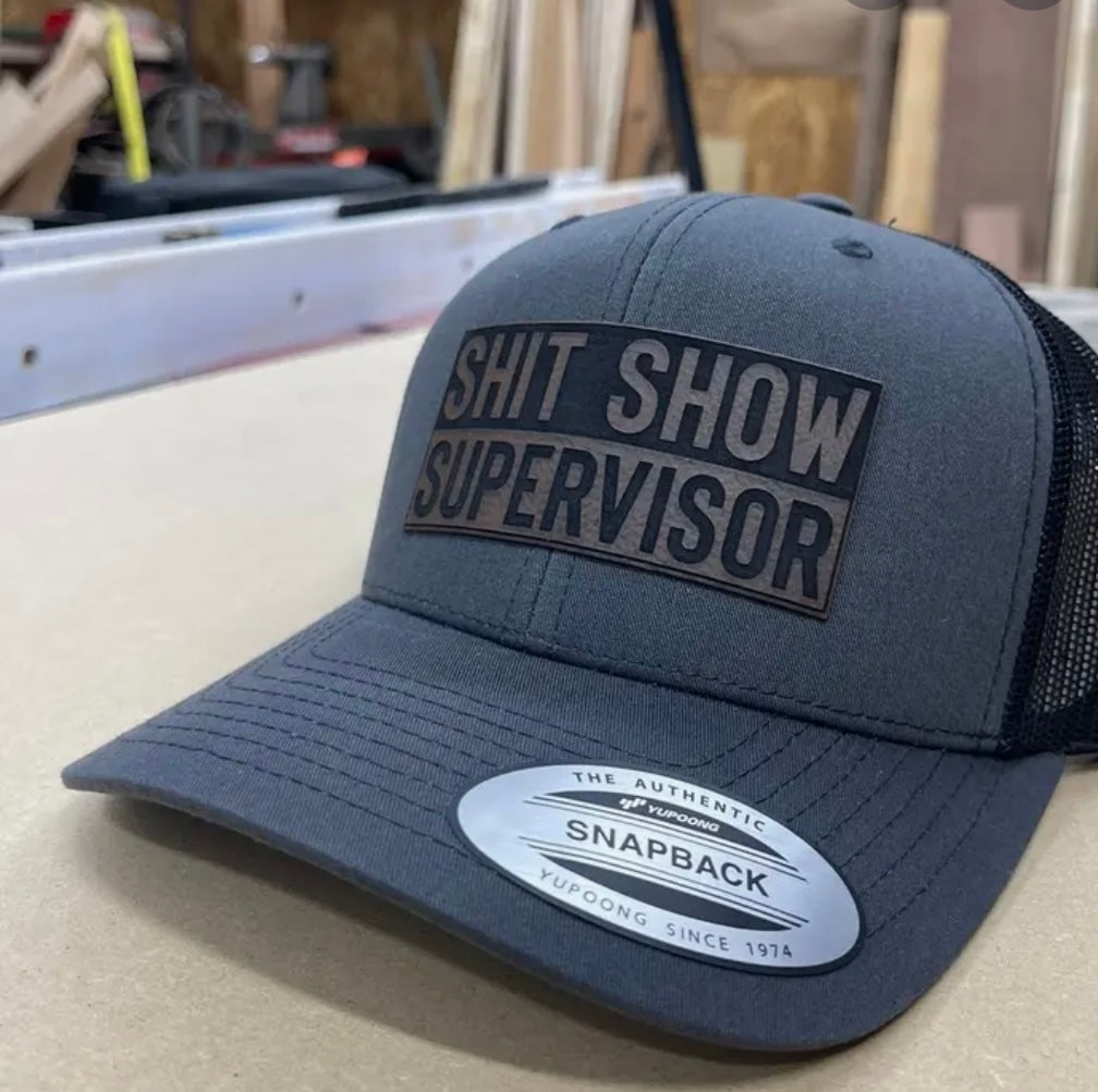Richardson 112 Leather Patch Engraved Trucker Hat