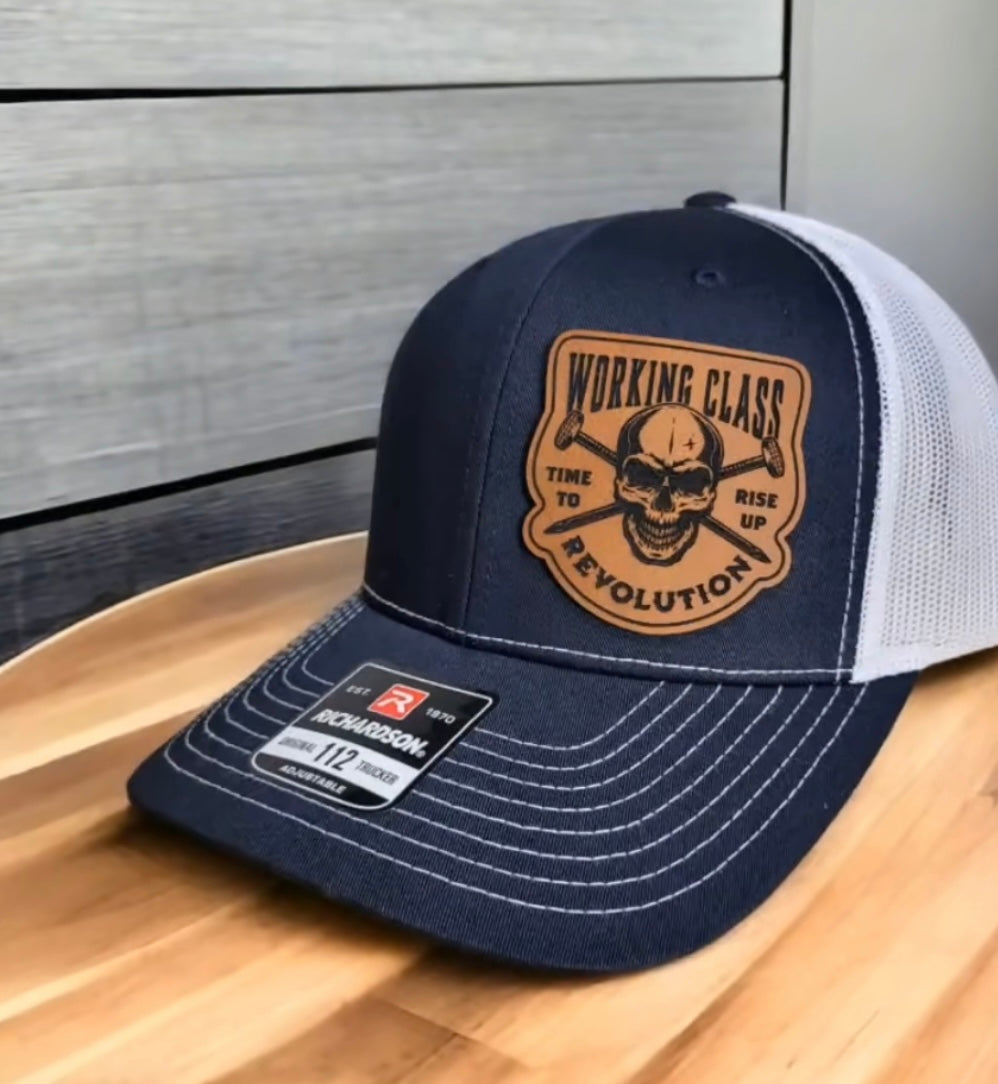 Richardson 112 Leather Patch Engraved Trucker Hat