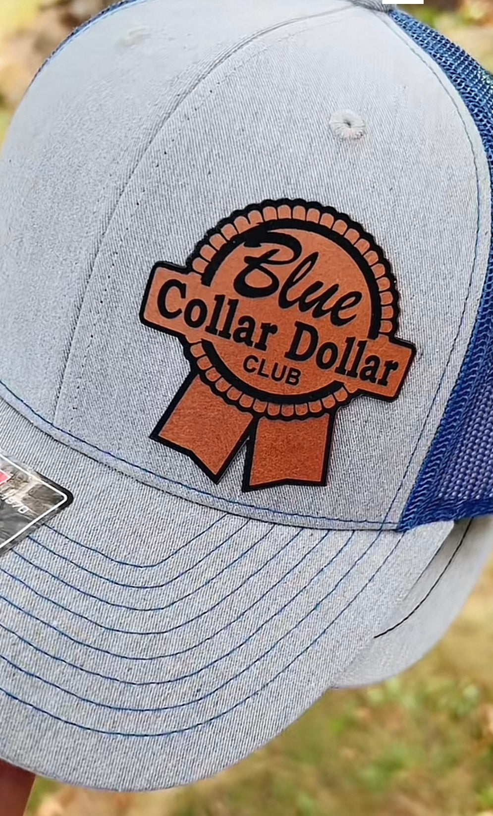 Richardson Leather Patch Engraved Trucker Hat