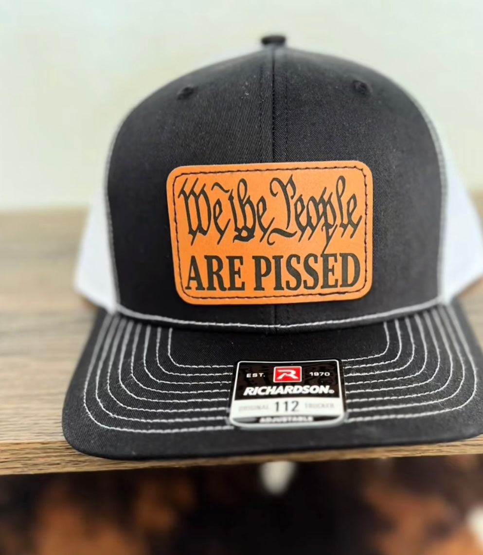Richardson 112 Leather Patch Engraved Trucker Hat