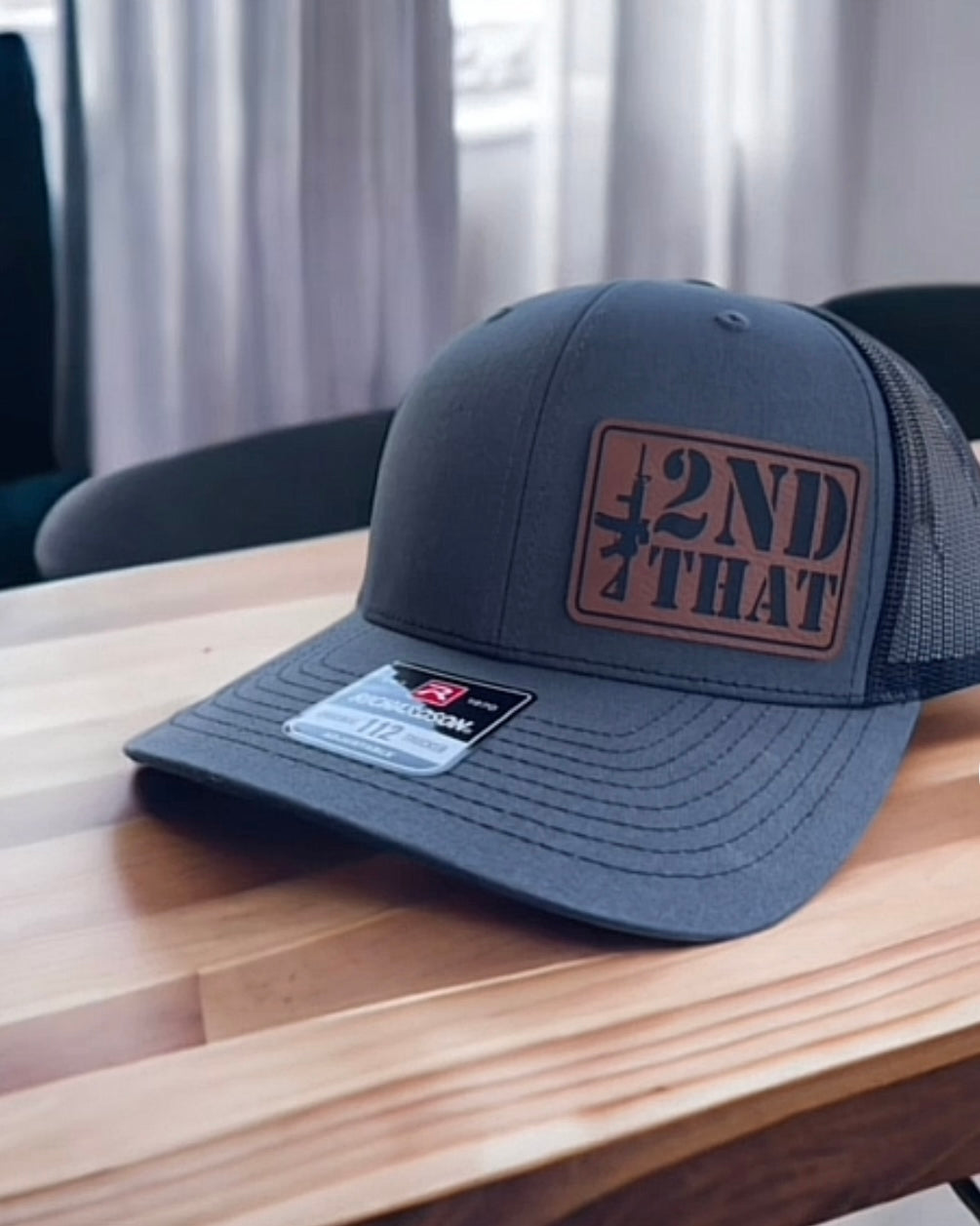 Richardson Leather Patch Engraved Trucker Hat