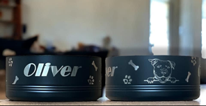 Polar Camel Laser Engraved Dog Bowls