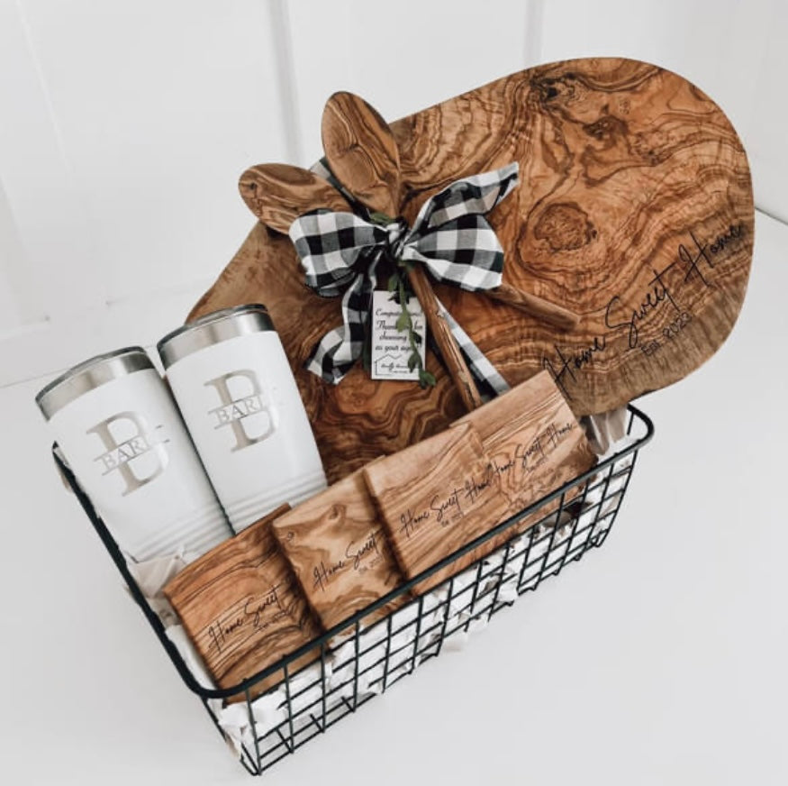 Laser-Engraved Wood Cutting Boards and Custom Wood Signs