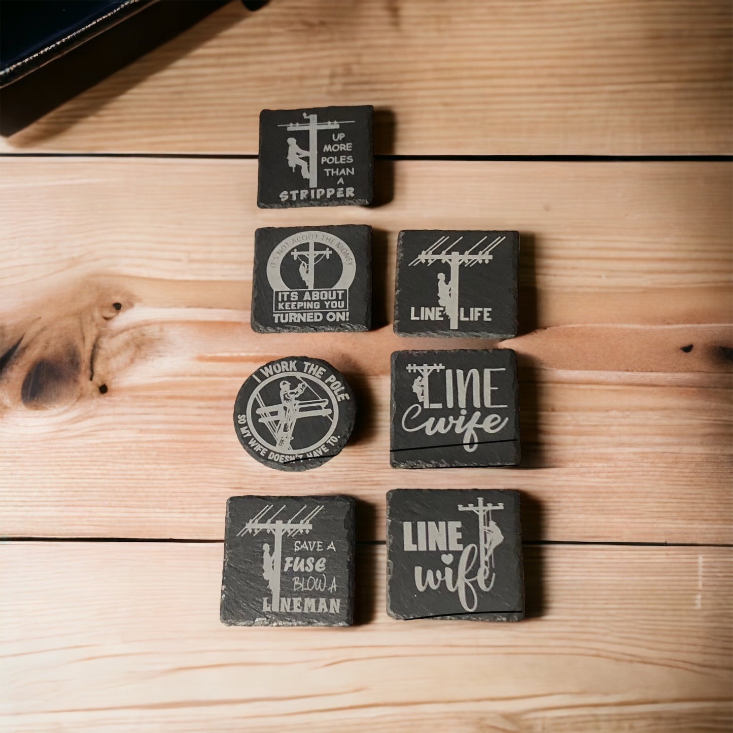 Laser-Engraved Natural Slate Coasters, Signs &amp; Plaques