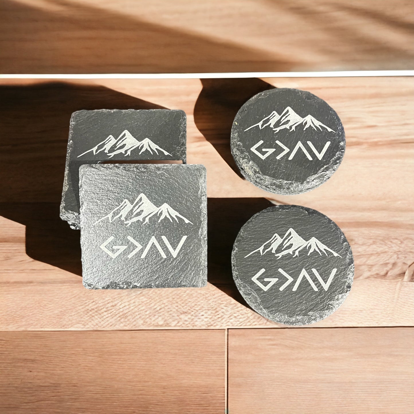 Laser-Engraved Natural Slate Coasters, Signs &amp; Plaques