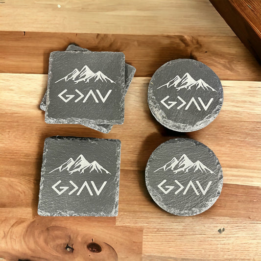 Laser-Engraved Natural Slate Coasters, Signs &amp; Plaques