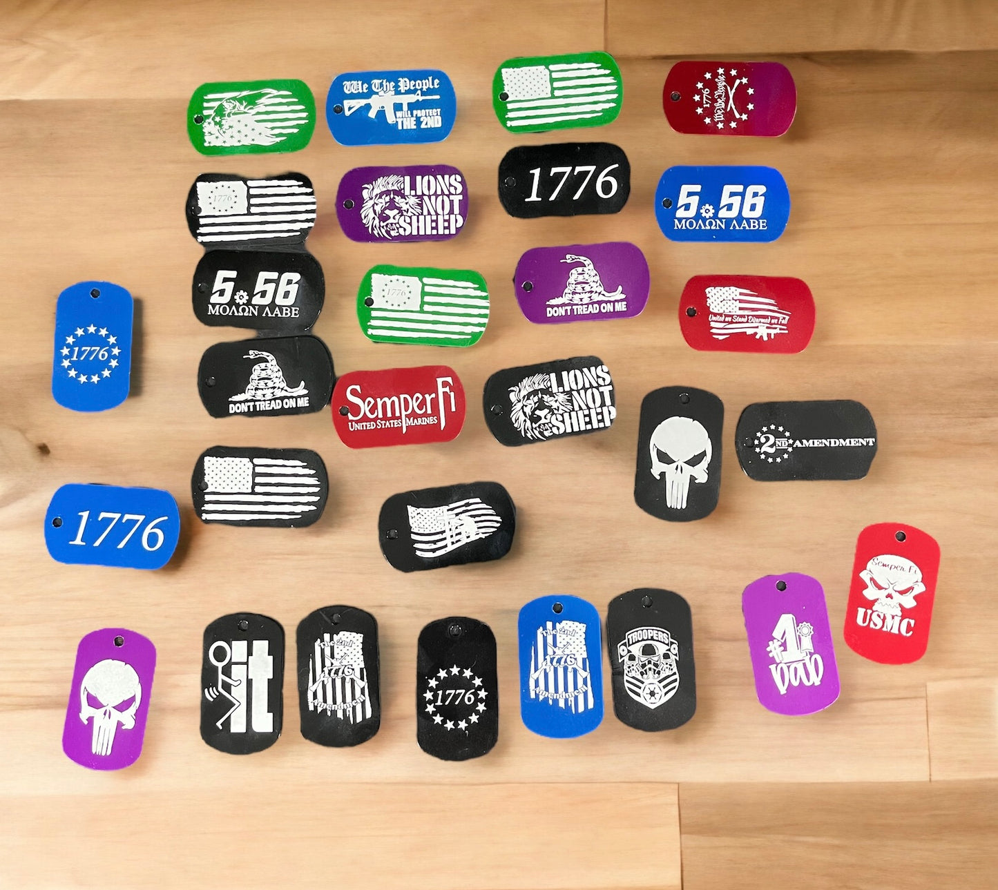 Custom Laser-Engraved Keychains & Dog Tags
