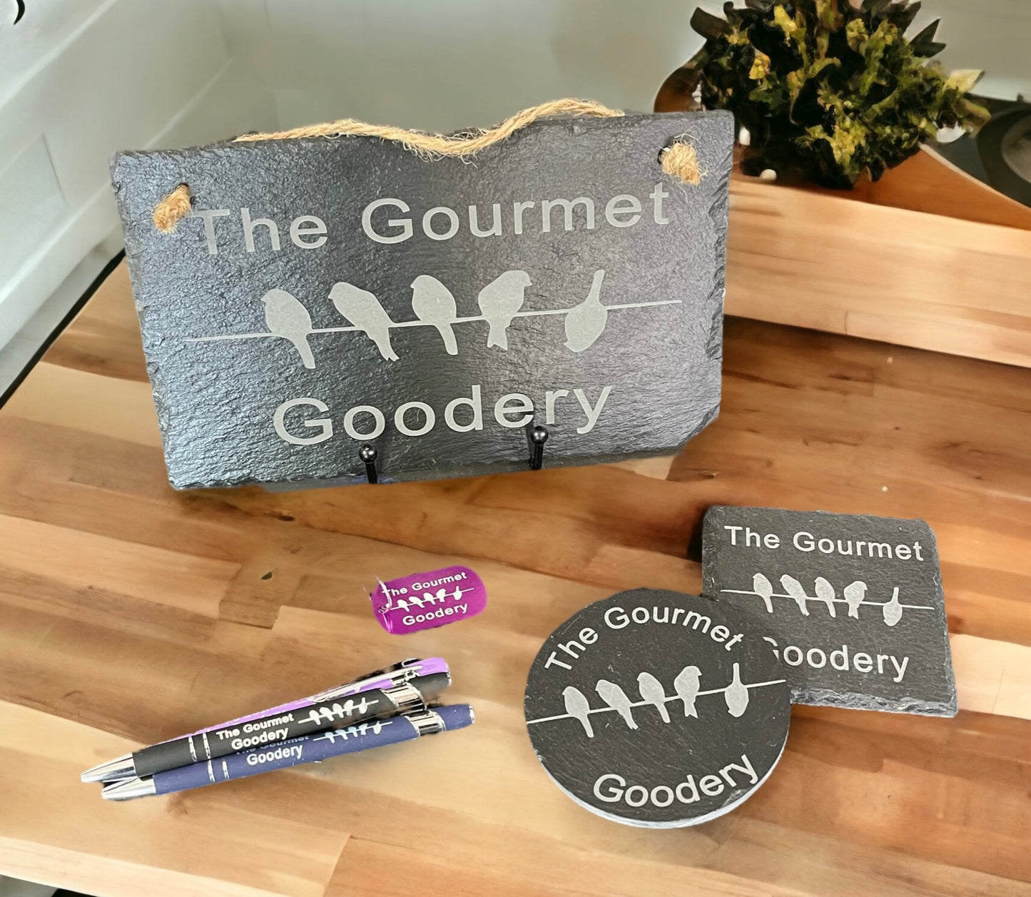 Laser-Engraved Natural Slate Coasters, Signs &amp; Plaques