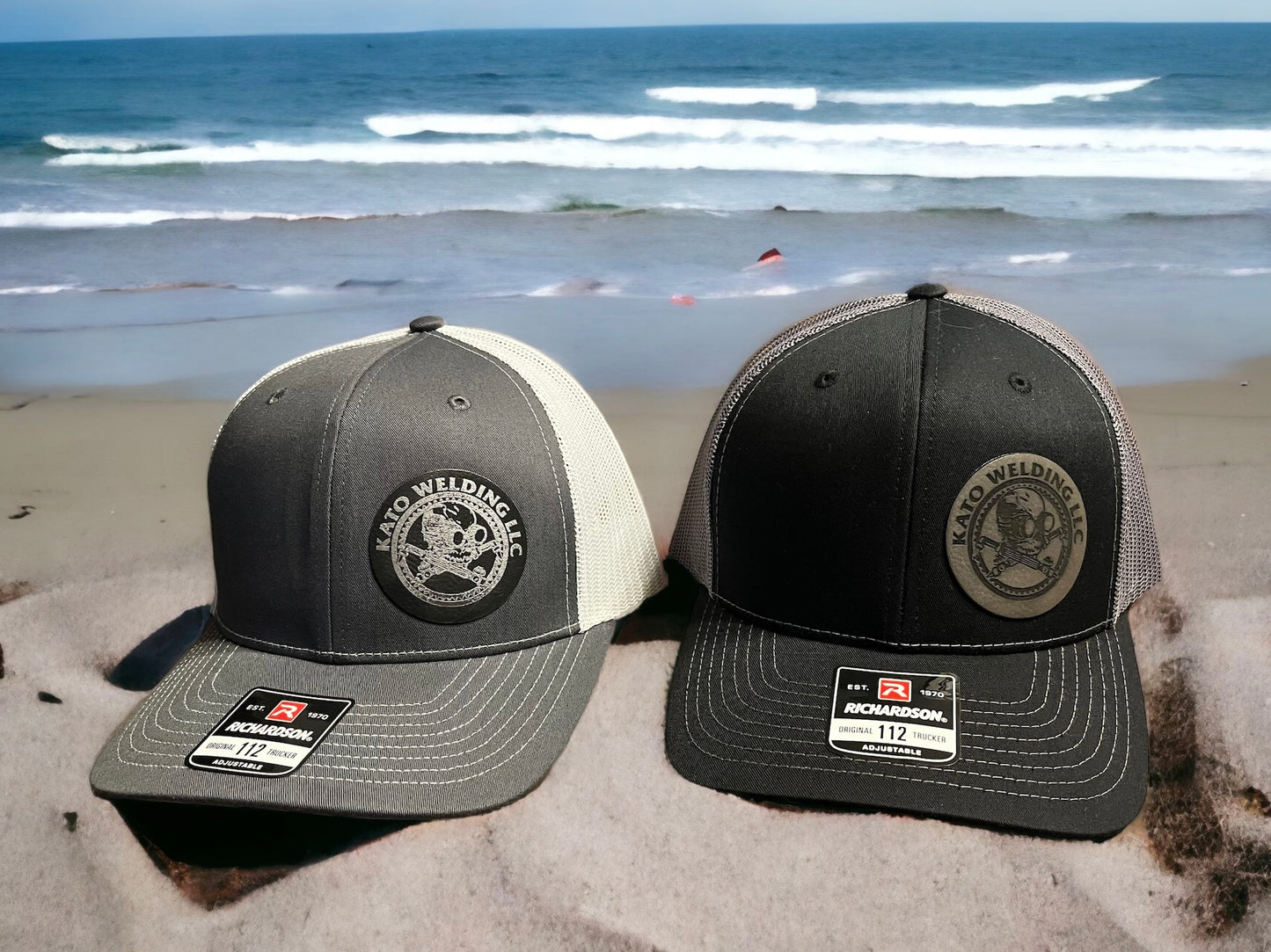 Richardson 112 Leather Patch Engraved Trucker Hat
