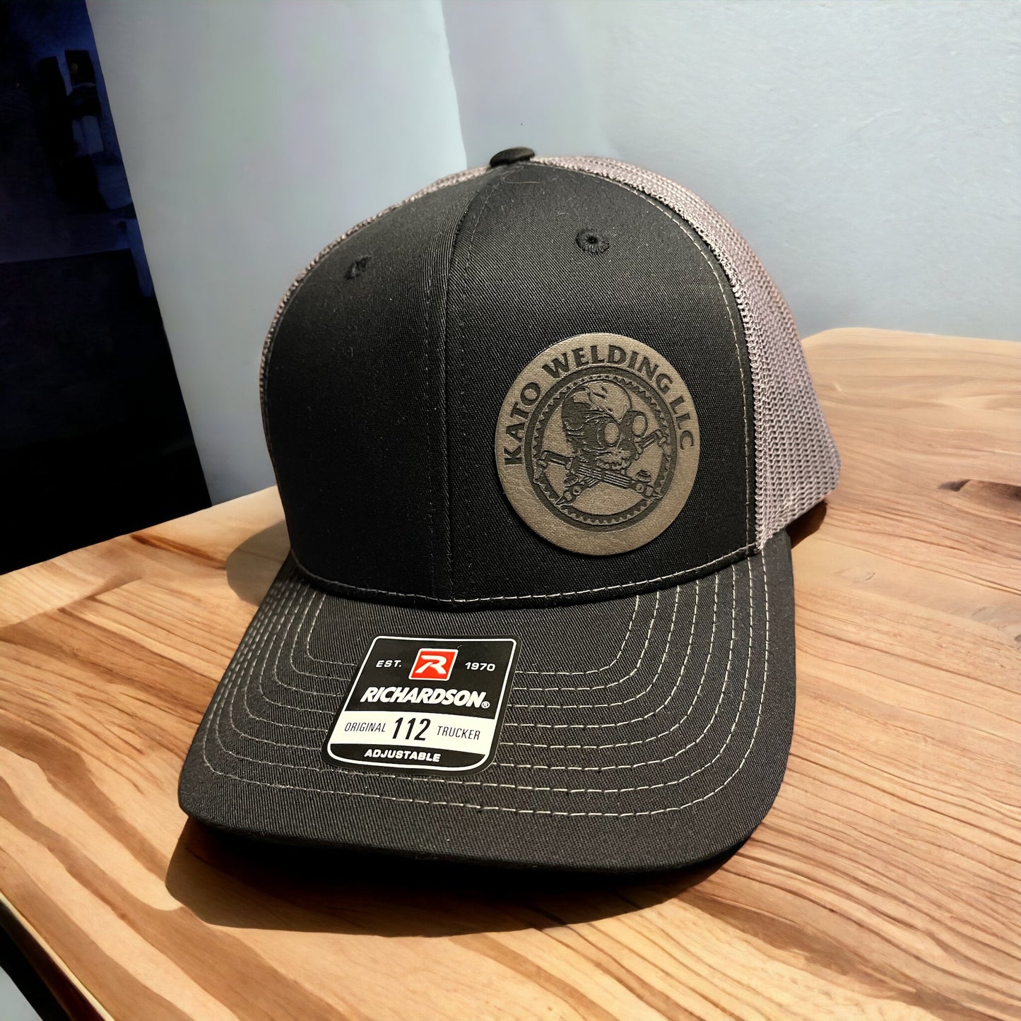 Richardson Leather Patch Engraved Trucker Hat