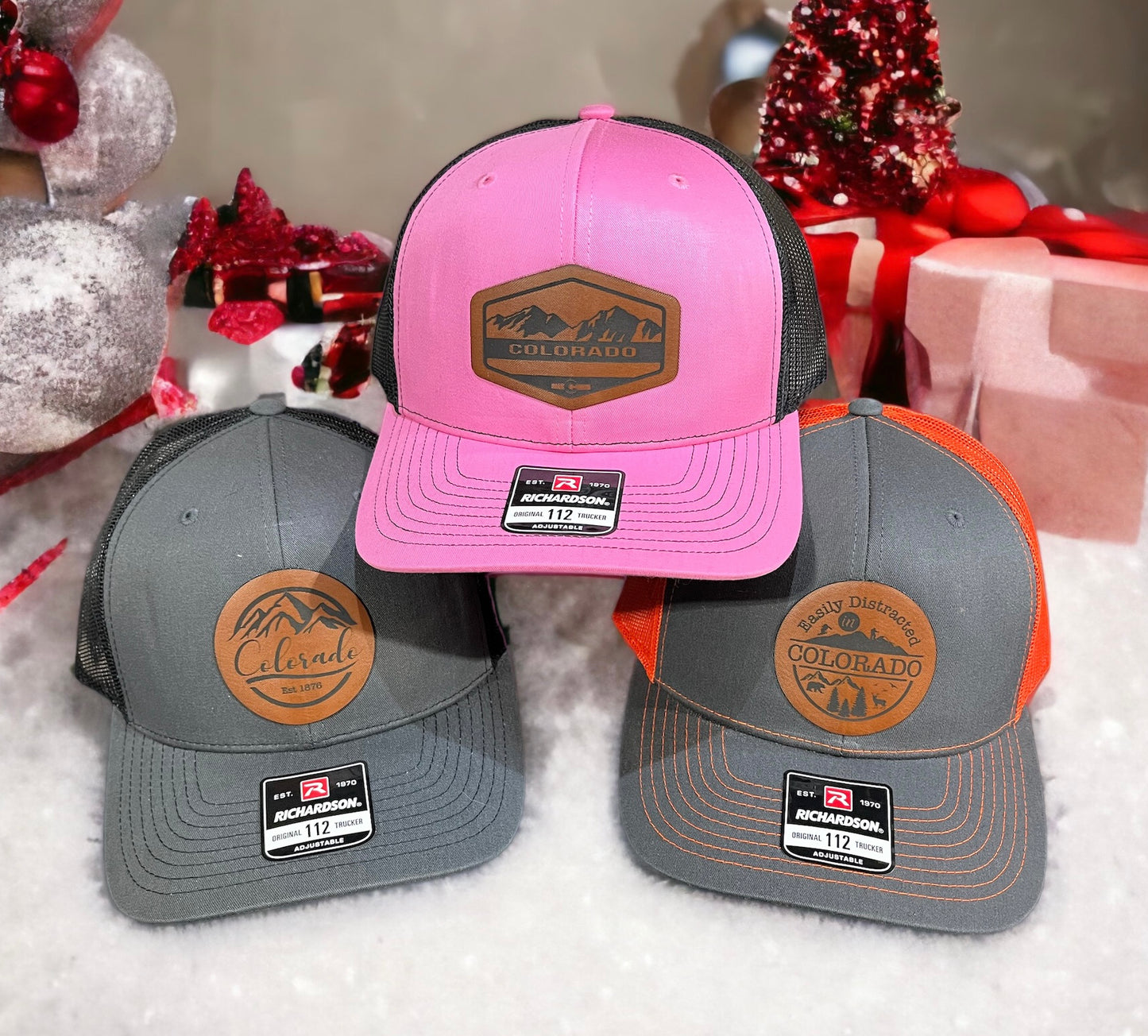 Richardson 112 Leather Patch Engraved Trucker Hat
