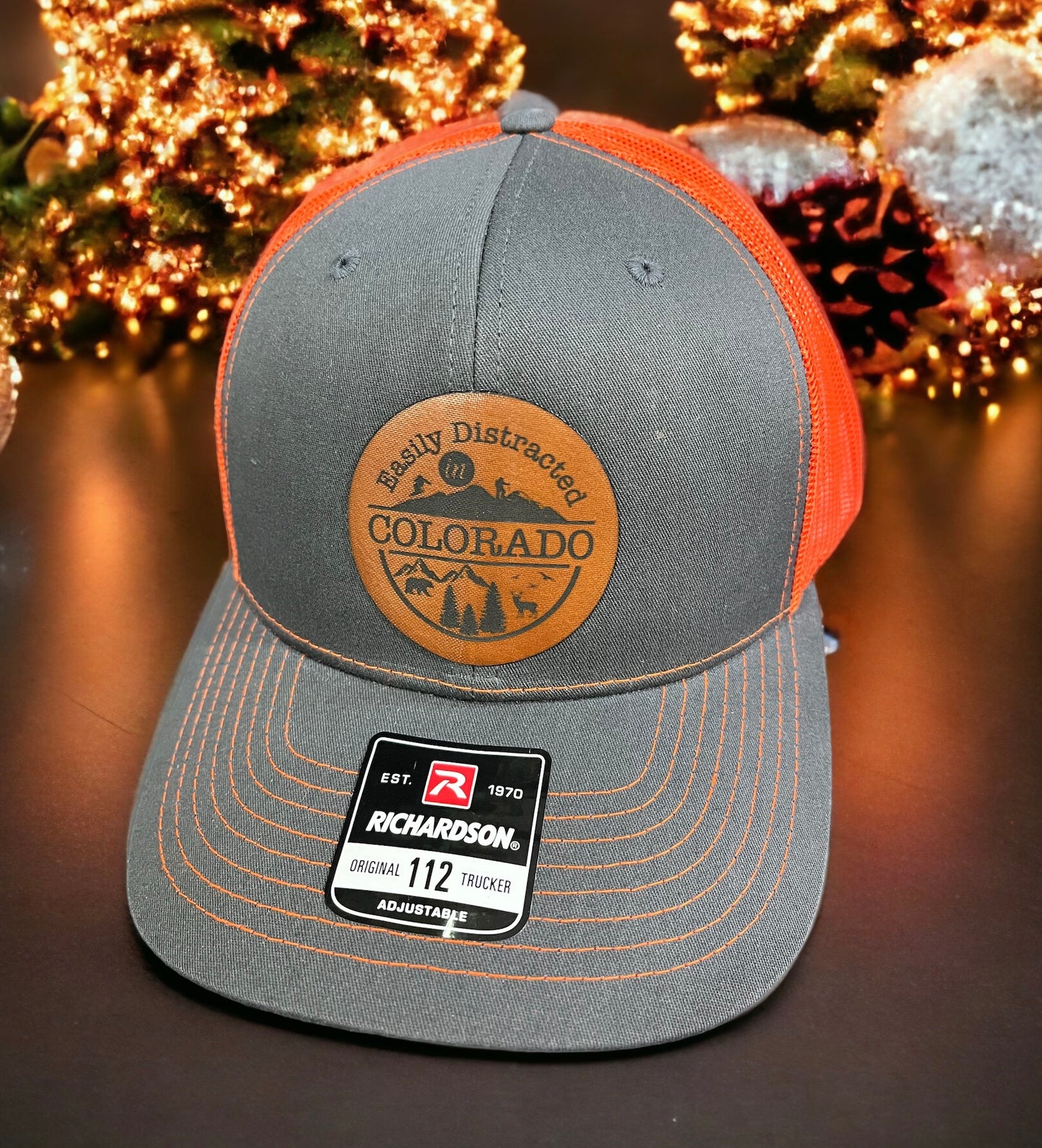Richardson Leather Patch Engraved Trucker Hat