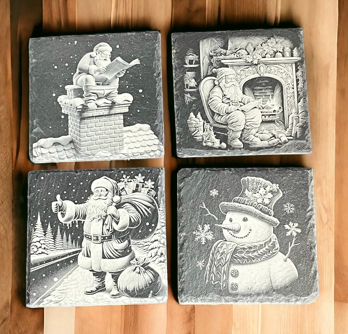 Laser-Engraved Natural Slate Coasters, Signs &amp; Plaques