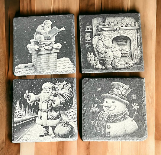 Laser-Engraved Natural Slate Coasters, Signs &amp; Plaques