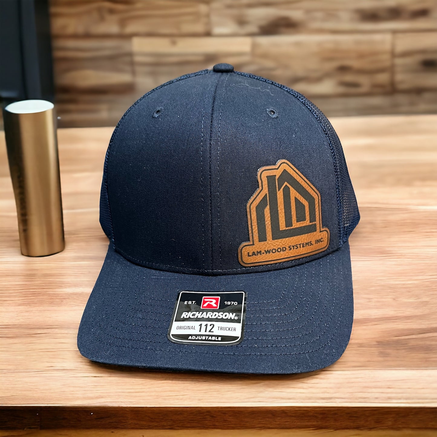 Richardson 112 Leather Patch Engraved Trucker Hat