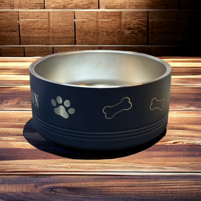 Polar Camel Laser Engraved Dog Bowls