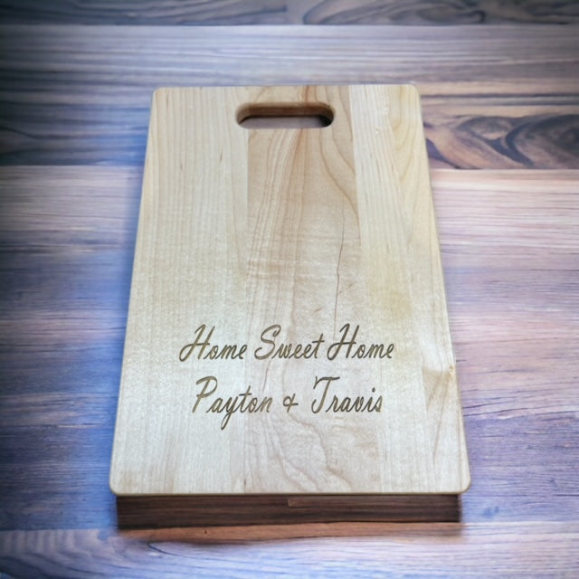 Laser-Engraved Wood Cutting Boards and Custom Wood Signs
