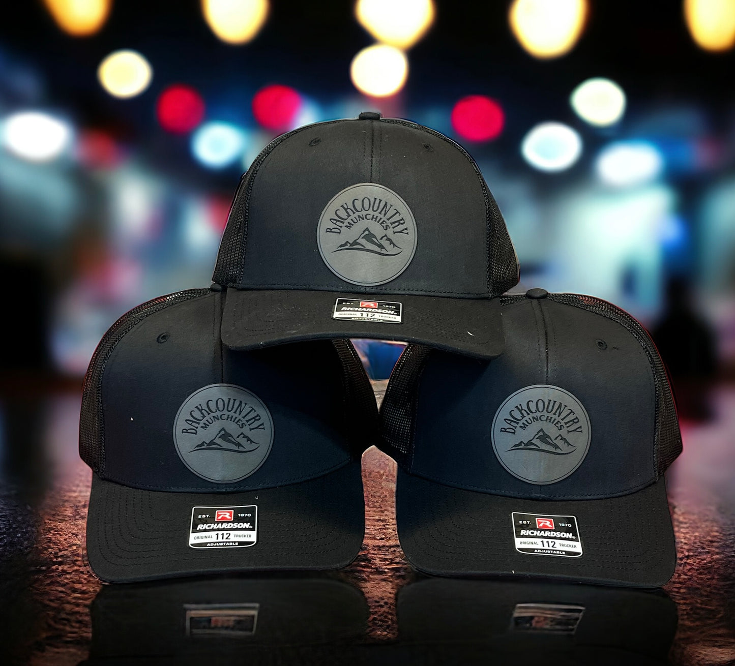 Richardson Leather Patch Engraved Trucker Hat