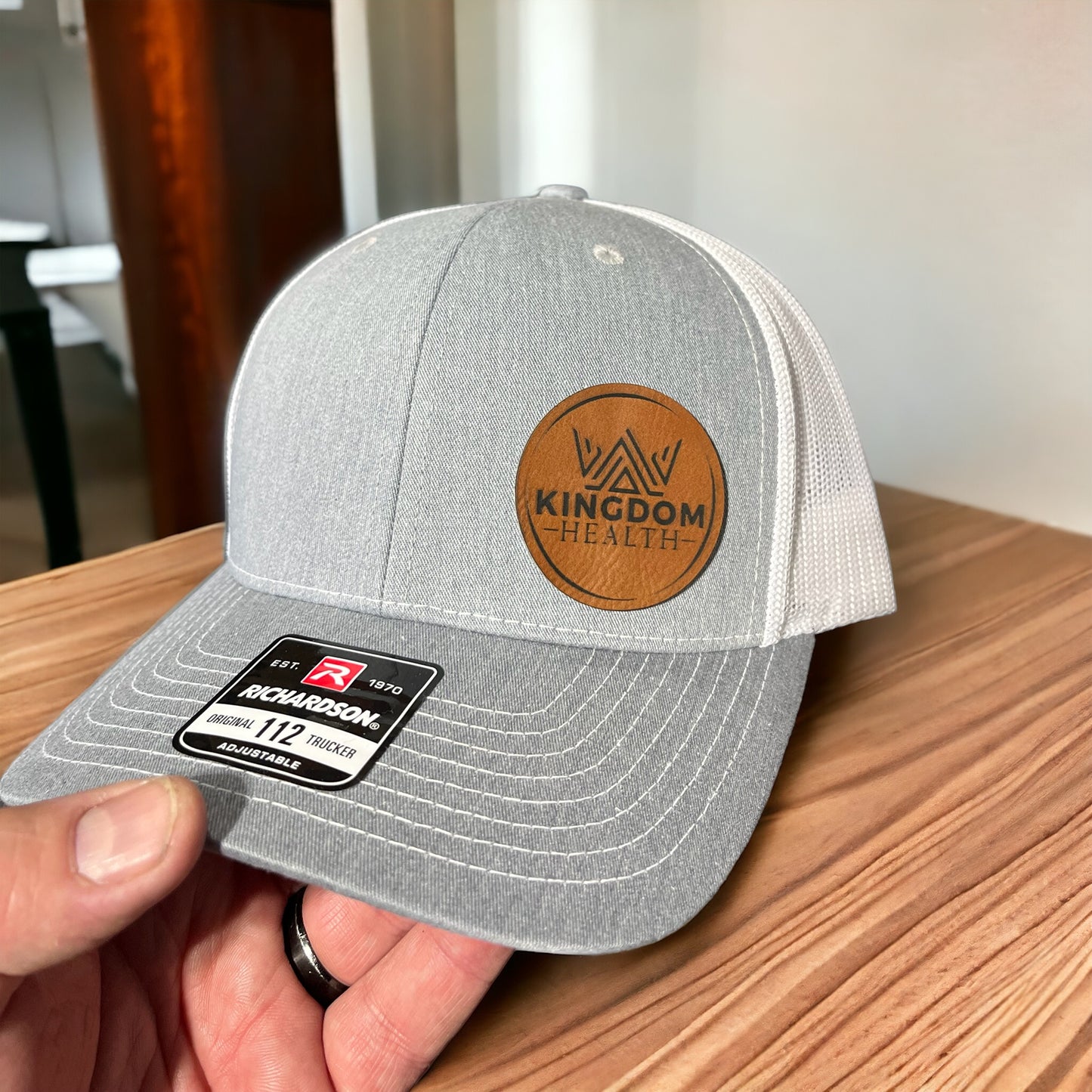 Richardson 112 Leather Patch Engraved Trucker Hat