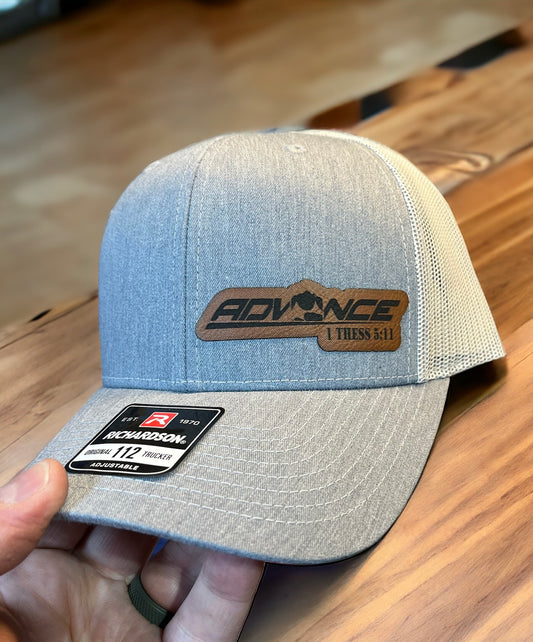 Richardson Leather Patch Engraved Trucker Hat