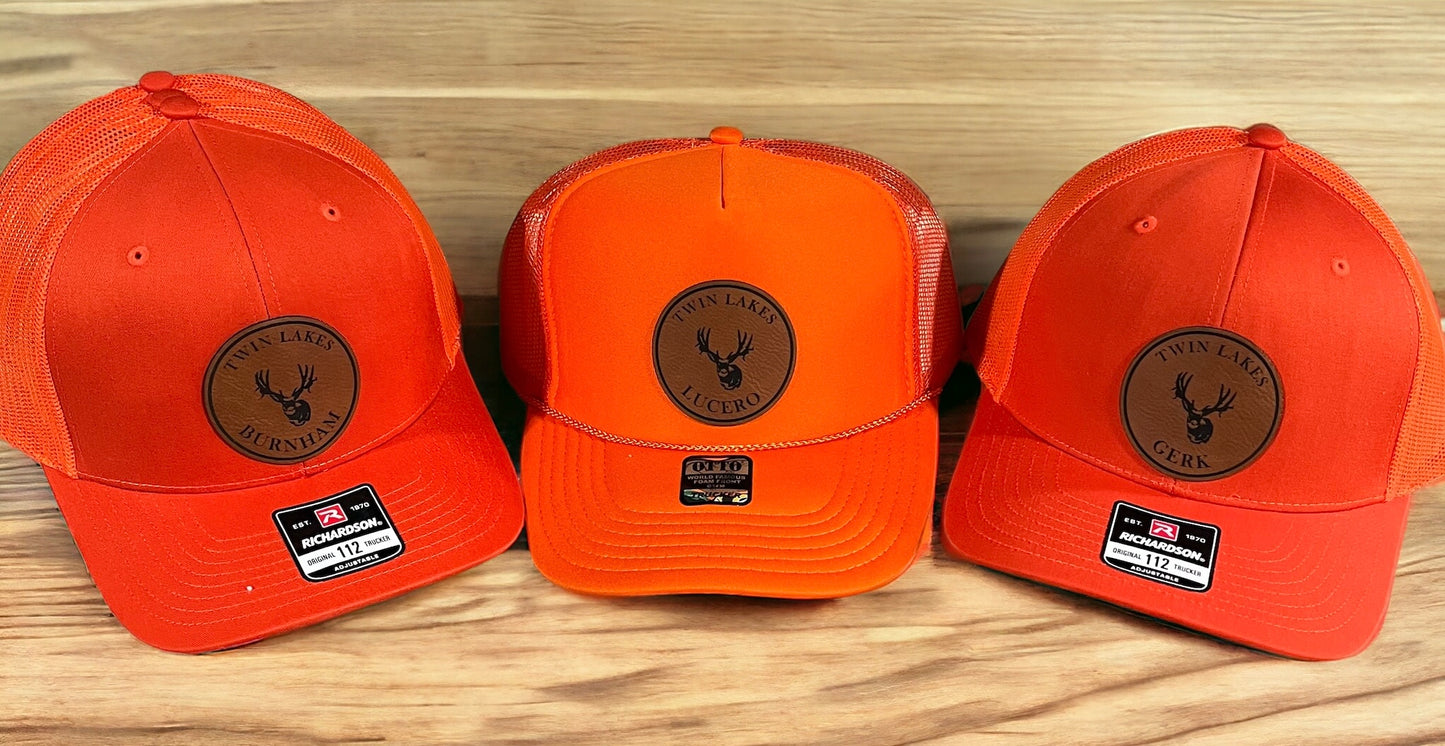 Richardson Leather Patch Engraved Trucker Hat