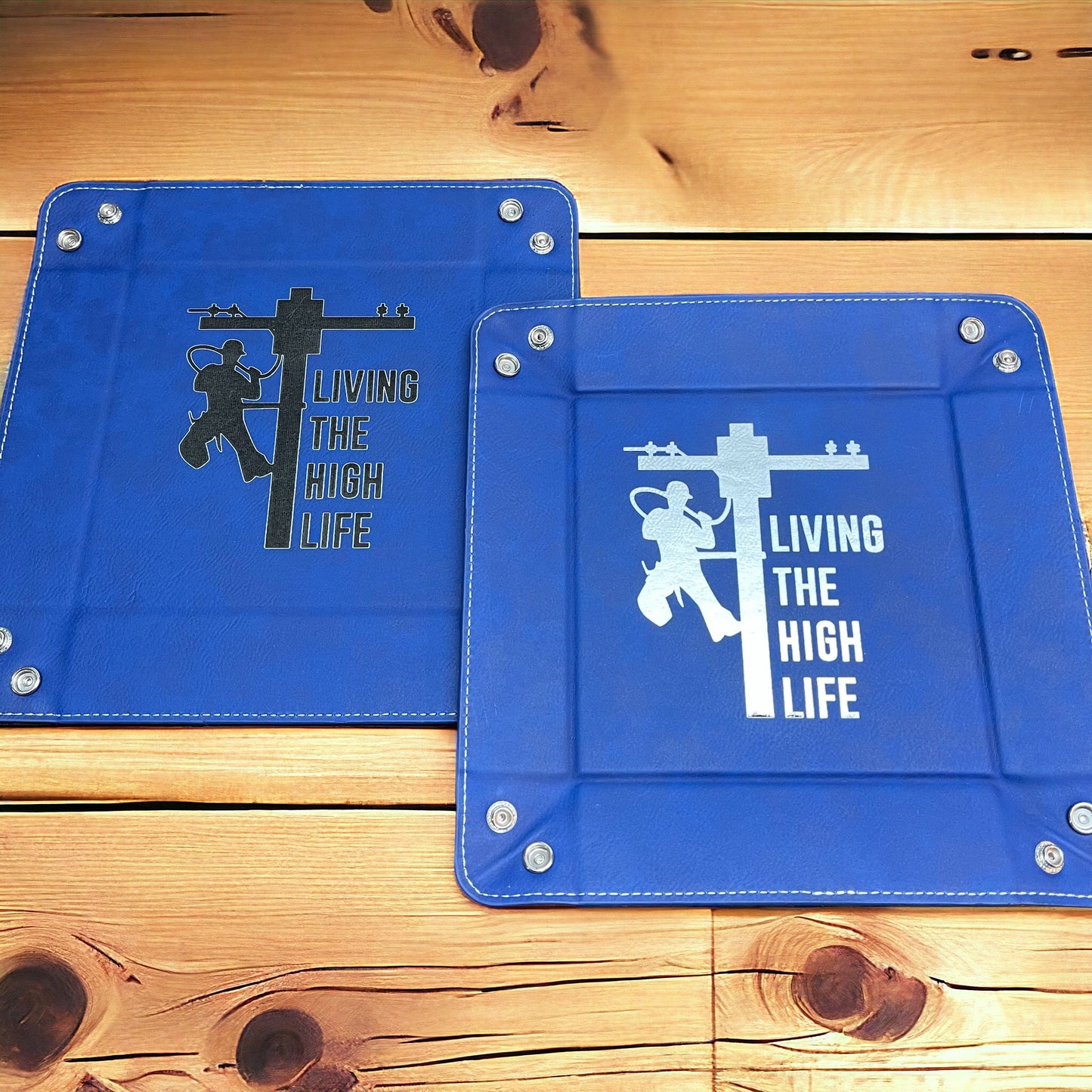 Leather Laser Engraved Folding Dump Tray