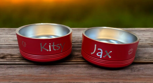 Polar Camel Laser Engraved Dog Bowls