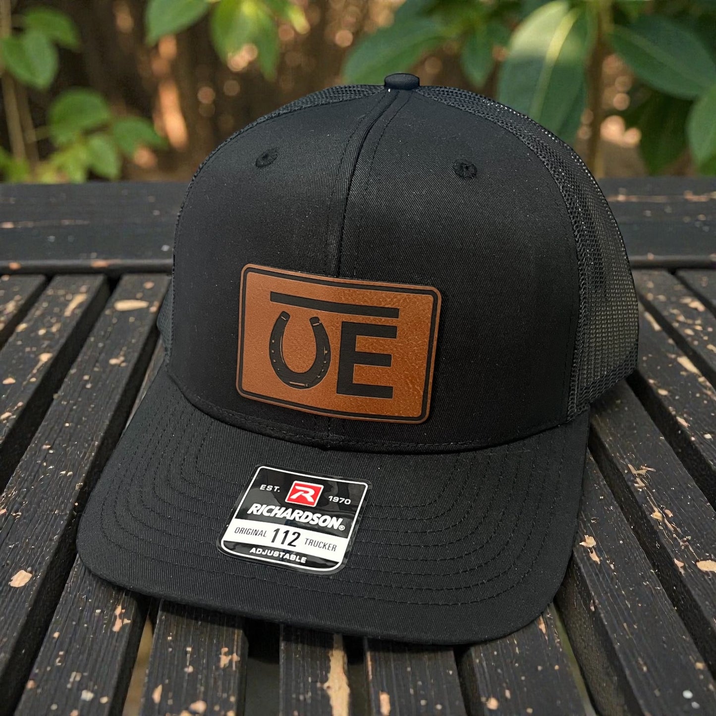 Richardson 112 Leather Patch Engraved Trucker Hat