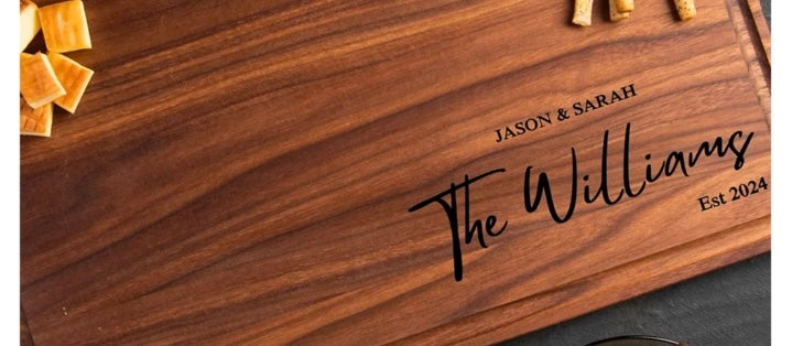Laser-Engraved Wood Cutting Boards and Custom Wood Signs